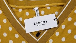 Yellow Polka Dot V-Neck Top