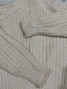 Cream Knit Turtleneck Sweater