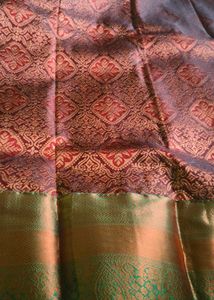 luxurious Coffee brown  &amp; Gold Silk saree