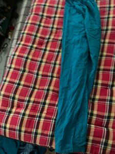 Teal Cotton Kurta set without duptta