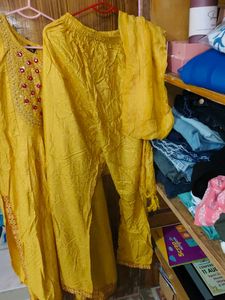 Yellow Kurta Set with Dupatta
