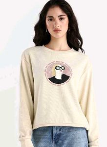 Cream Graphic Long Sleeve T-Shirt