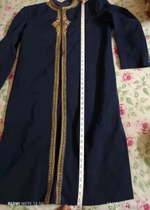 Elegant Navy Blue Sherwani Jacket