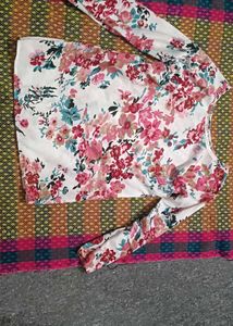 Beautiful Floral Print Long Sleeve Top