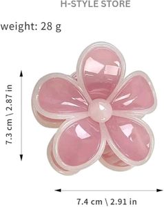 Flower Hair Clips - Pastel Colors Pack Of 5