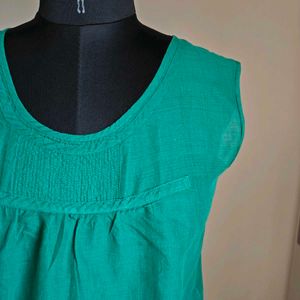 Green Sleeveless Top