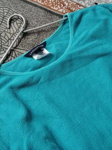 Teal Long Sleeve Fleece Top