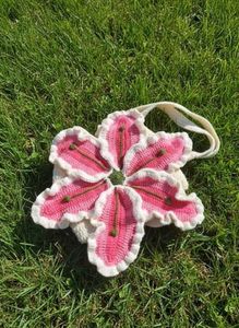 Crocheted Flower Lily Bag