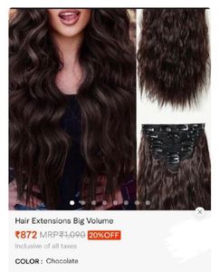 Brand New 6 Piece Clip-in Extension-Chocolate