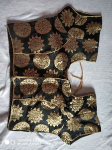 NEW Brocade black blouse.