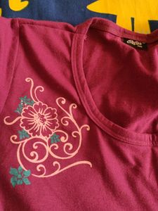 Purple Graphic Tunic Dress