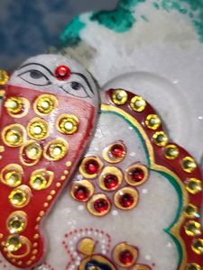 Pooja Roli Chawal Case Marble With Ganesha