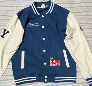 Viveza Blue & Cream Varsity Jacket