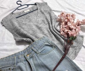 Original Only Grey Vest Sweater
