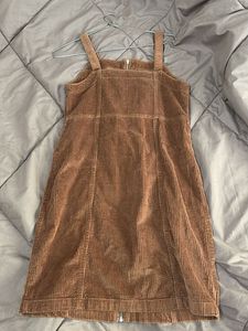 Brown Corduroy Pinafore Dress