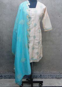 xxl size organza suite with dupatta