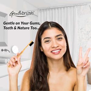 Bamboo Manual Toothbrush For Adults &amp; Kids)