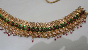 Elegant Kundan &amp; Pearl Choker Necklace