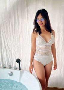 Elegant White Lace One-Piece Swimsuit