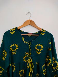 Sea Green Printed Top (Women's)