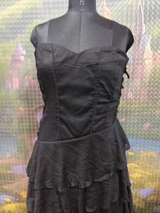Black Tiered Gothic Sleeveless dress