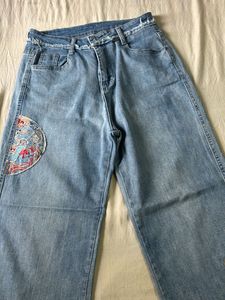 Embellished Wide Leg Jeans