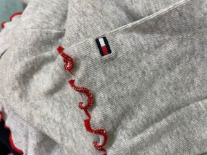 Tommy Hilfiger Ribbed Long Sleeve Crop Top