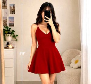 Chic Red Backless Mini Dress