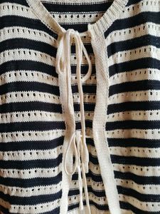 Striped Knit Vest