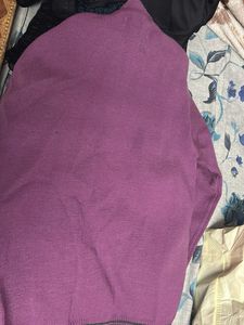 Purple Cardigan Sweater