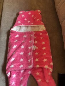 Baby Girl Star Print Hooded Snowsuit
