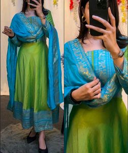 Traditional Green Salwar With Dupatta