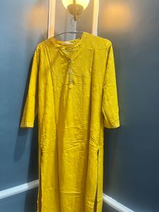 Vibrant Yellow Cotton Kurta