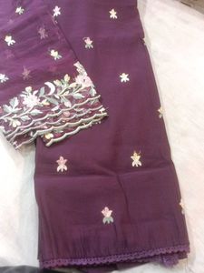 Embroidered Purple suit Set