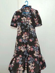 Dress-Midi, Floral print