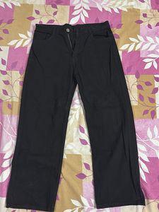 straight fit black denim