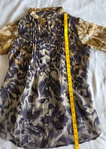 Sheer Floral Print Top