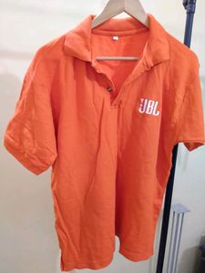 Beautiful Orange Cotton T-Shirt For Men