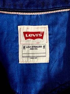 Levi's Blue Plaid Denim Shirt