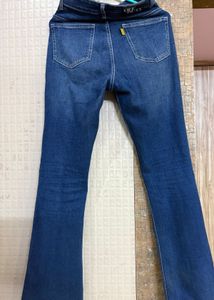 Trendy Blue Flare Jeans