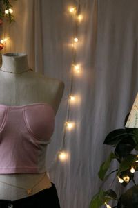 Forever 21 Pink &amp; Grey Bandeau Top