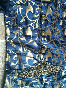Blue Floral Print Lehenga Choli Set