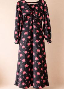 Floral Maxi Dress with Long Sleeves
