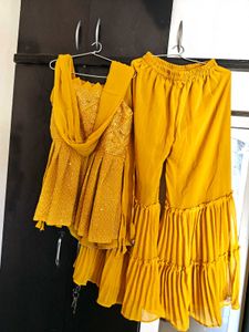 Yellow Embroidered Kurta Set