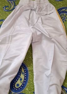 Stylish White Pyjamas with Gold Accents