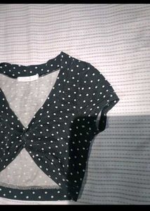 Polka Dot Crop Top