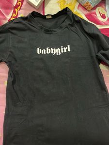 Black 'Babygirl' Butterfly Graphic Tee