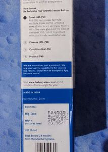 BE Bodywise Hair Growth Serum Roll-On