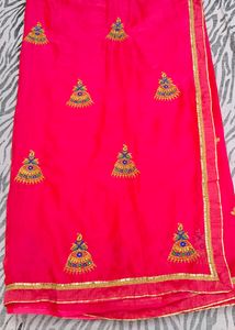 pink colour saree