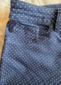 Navy Polka Dot Pants